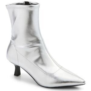 Abound Silver Zip up Ankle Boots(Size 6M)